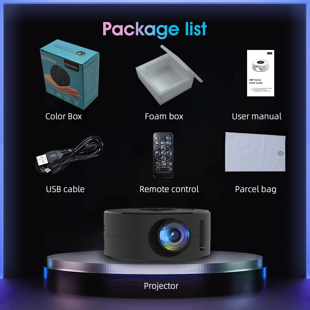 VisionPlay YT200 - Mini Home Projector for Kids & Families