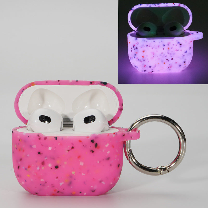 GlowBloom™: Luminous Floral Silicone Headphone Case