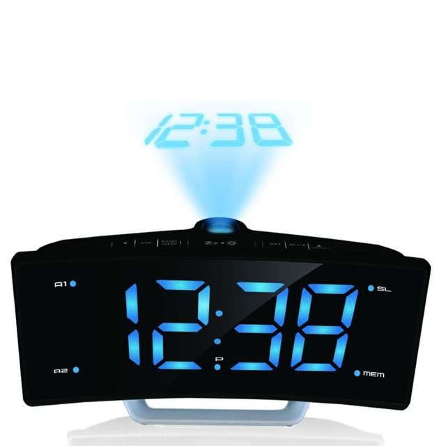 GlowWave Curve – Curved Screen Projection Alarm Clock