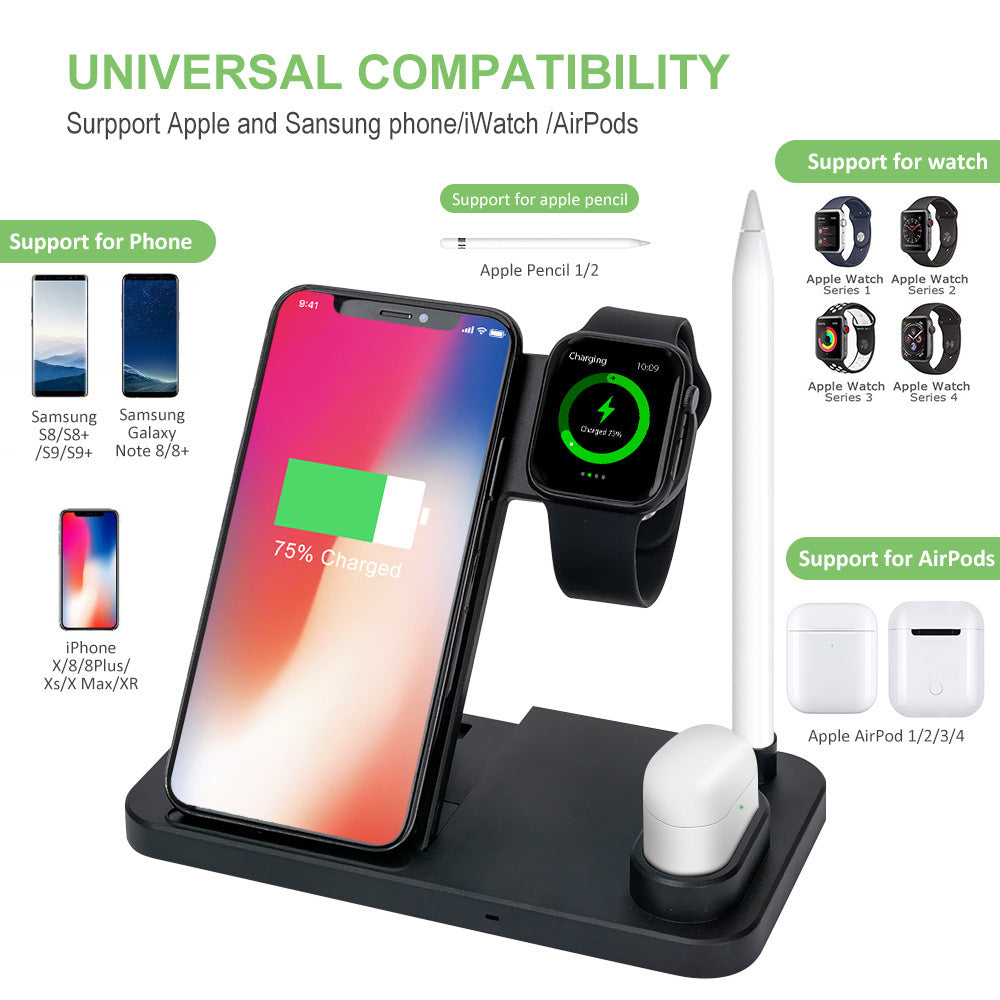 PowerHub 4X – Four-in-One Wireless Charger & Charging Station