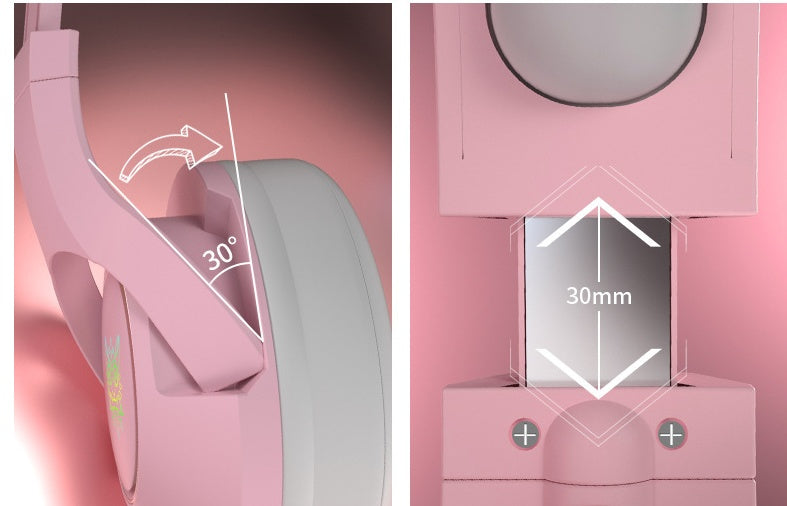 Ecstasy™ Pink ECG Gaming Earphones – Cute, Stylish, and High-Performance Sound for the Gamer Girl