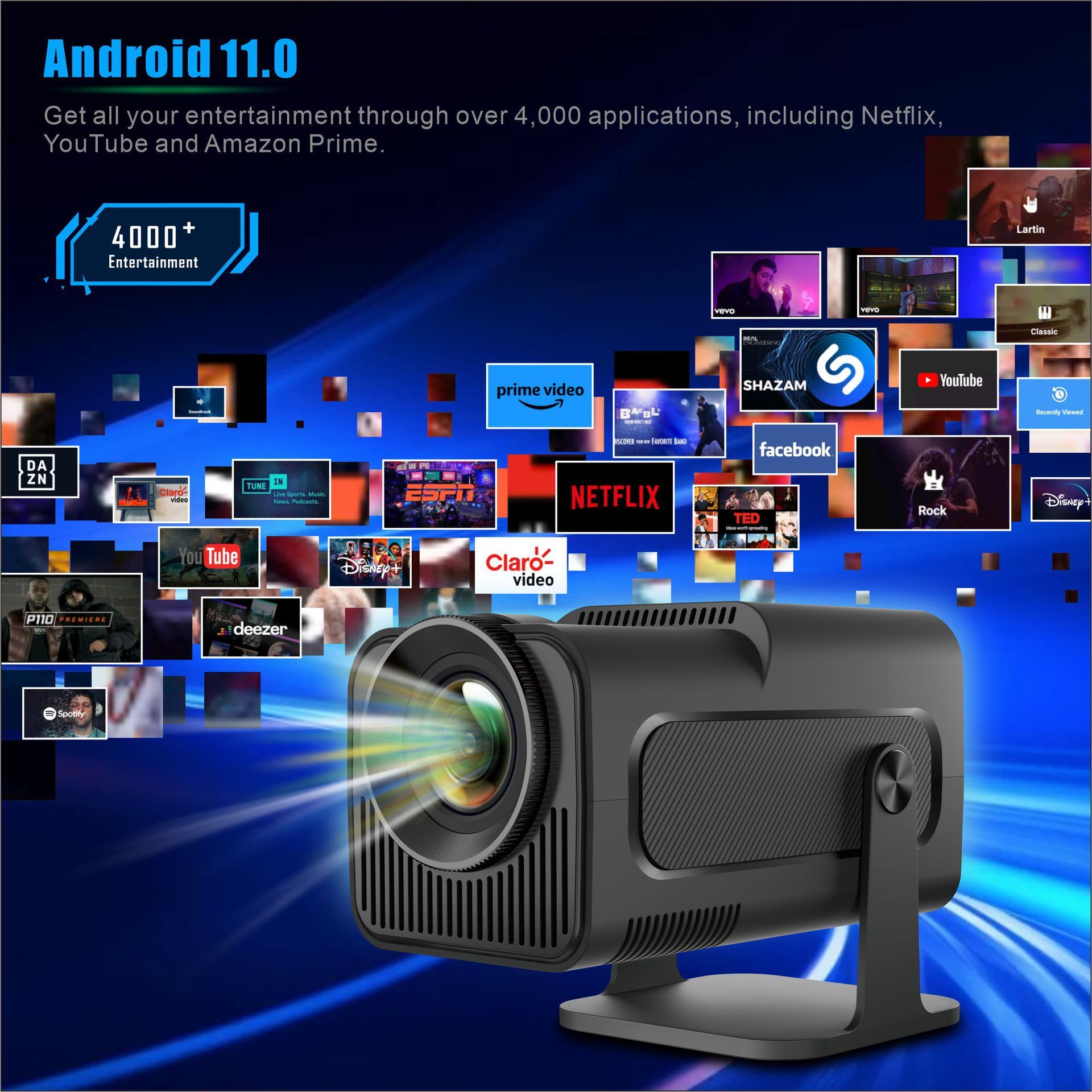 CineVision HY320 1080p Android Smart Projector