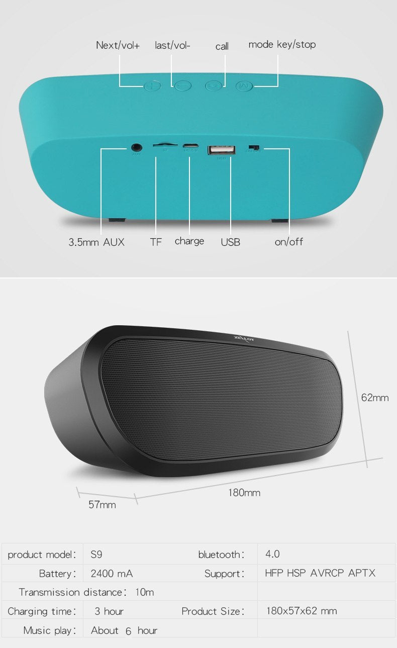 BassWave S9 Wireless Bluetooth Mini Speaker