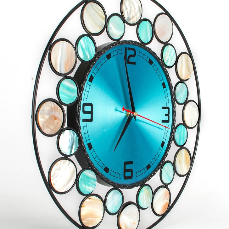 AquaLuxe ShellCraft Nordic Wall Clock