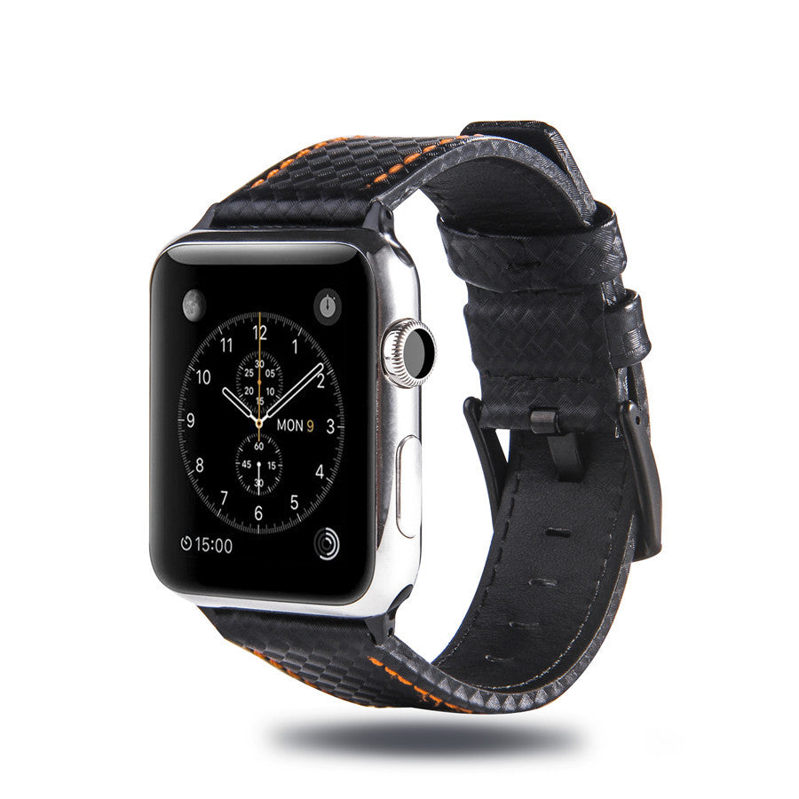 AetherLux™ CarbonCraft Leather Watch