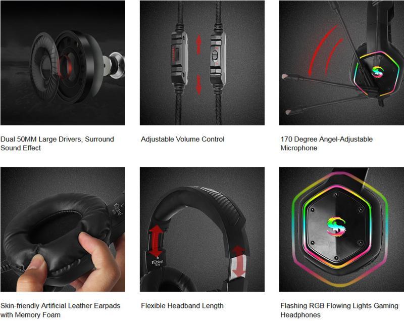 The HyperGlow RGB Gaming Headset – Immersive Sound with Dynamic Lighting Effects