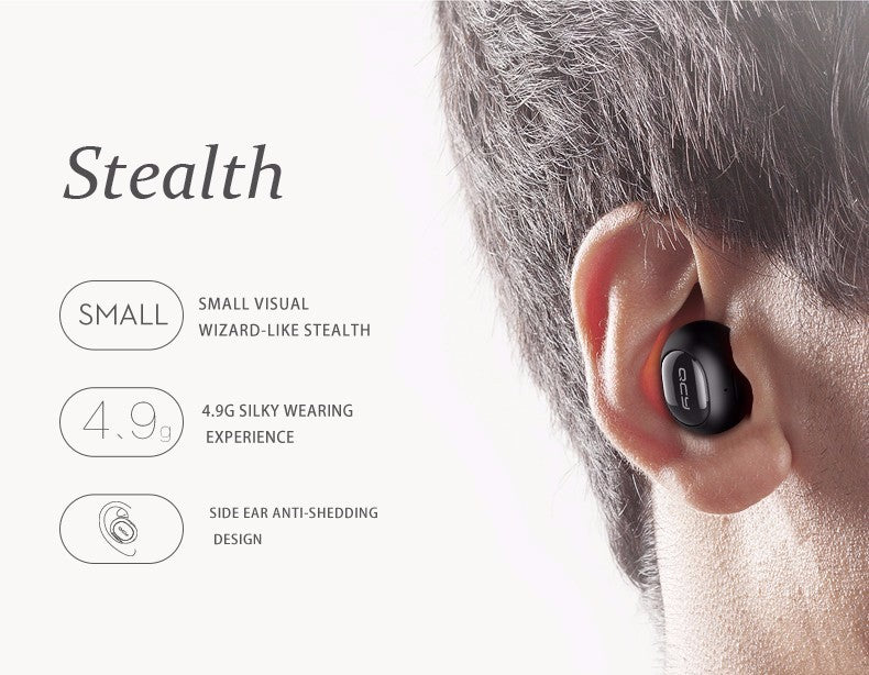 QCY Q26 Combo: Bluetooth Car Calls & Portable Earphone Headset Set