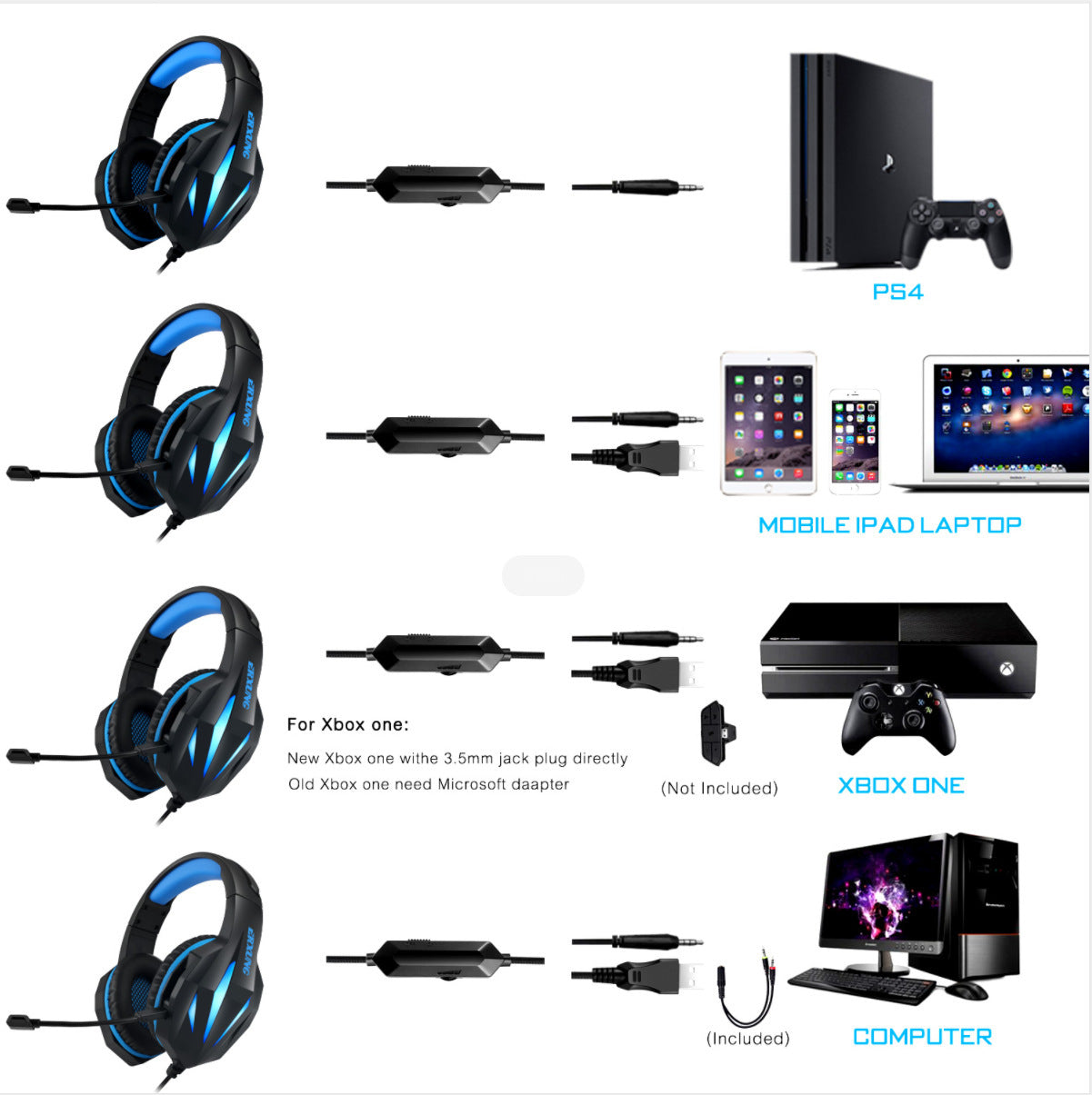 NeonStrike Luminous Gaming Headset