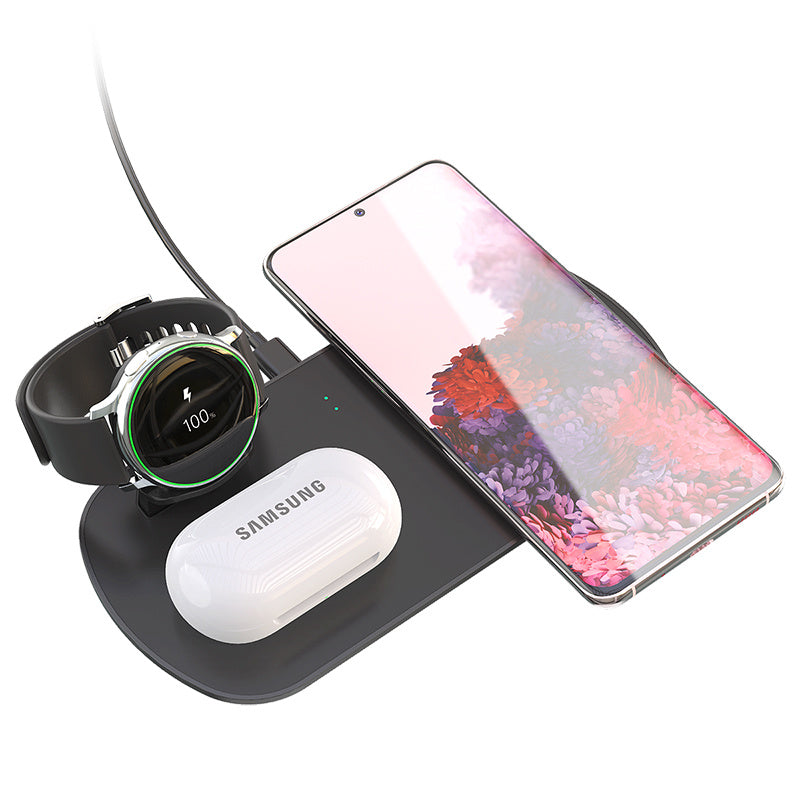 TriCharge Elite – 3-in-1 Wireless Charging Station