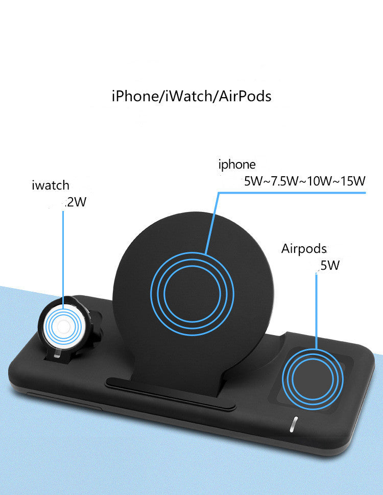 TriMagna™ Qi: Magnetic Qi Three‑in‑One Wireless Charging Station