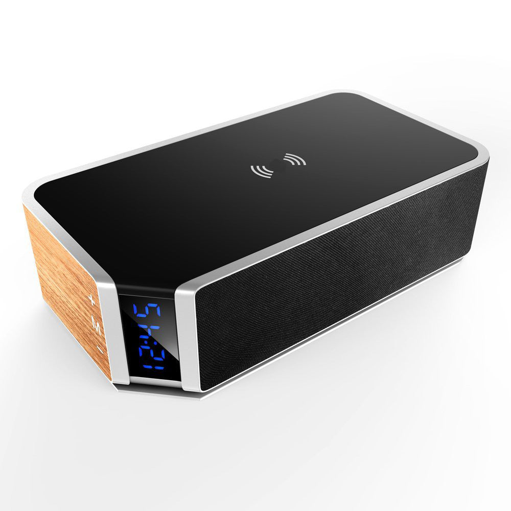 AuraSync™ 5-in-1 Wireless Charging Clock Speaker