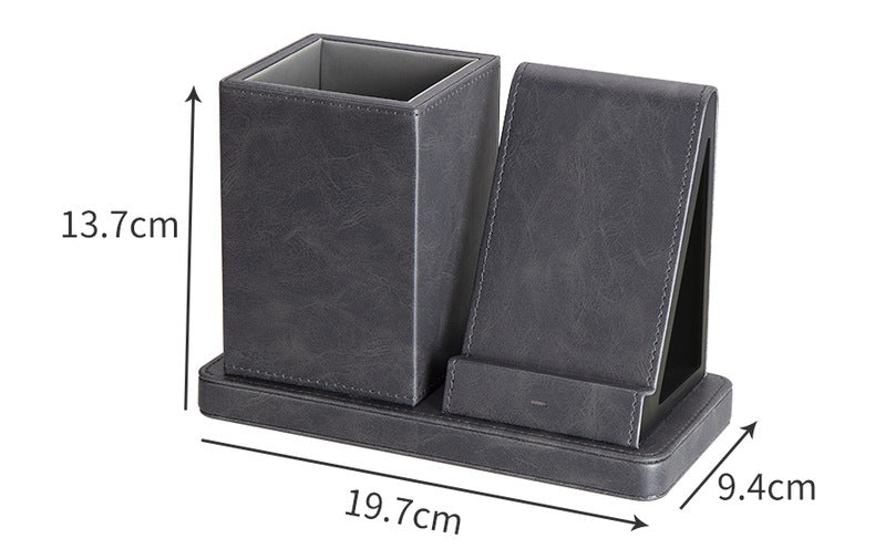 LuxVolt Stand – Vertical Leather Wireless Charger