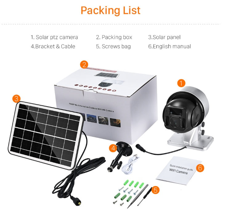 SolarGuard™ Solar Powered Wireless WiFi Surveillance Camera
