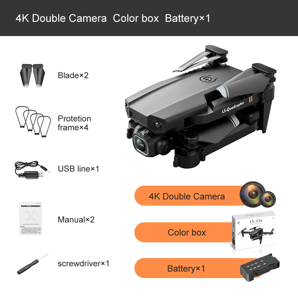 SkyVista™ Mini UAV – Fixed-Height Quadcopter with Dual-Lens Aerial Photography & Cross-Border Remote Control