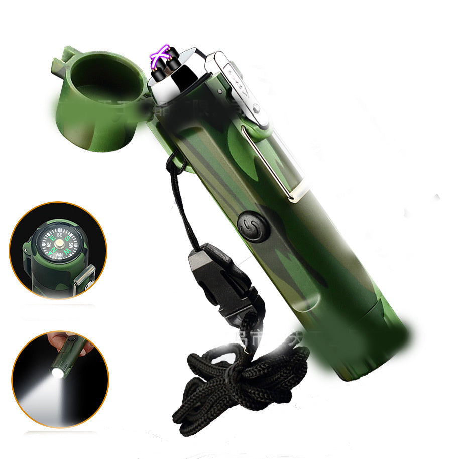 TrailBlaze™ – Outdoor Travel Compass & Rechargeable USB Pulse Lighter