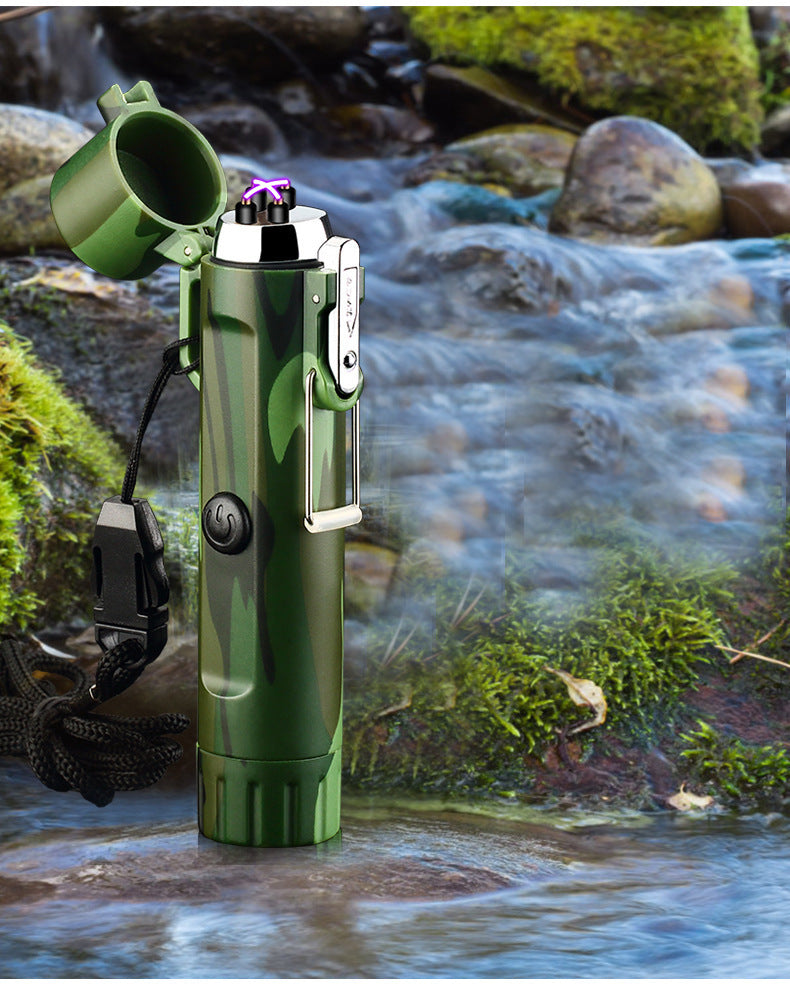 TrailBlaze™ – Outdoor Travel Compass & Rechargeable USB Pulse Lighter