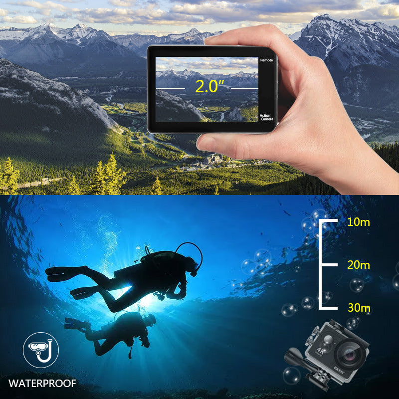 AquaVision™ H9R Sports Camera – Waterproof HD Action Camera with Anti-Shake Stability