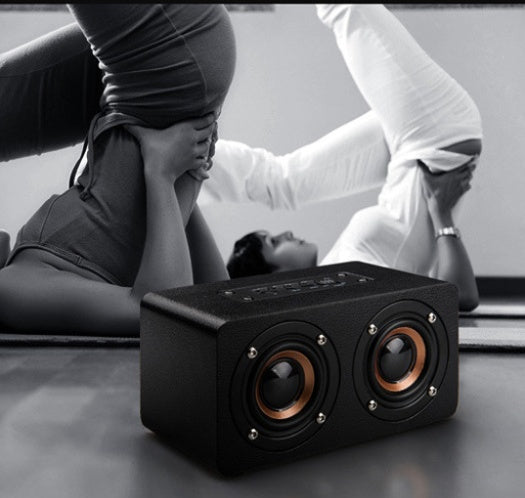 WoodTone™ M5 Wooden Wireless Bluetooth Speaker – Elegant Sound for Your Home, Desk, and More