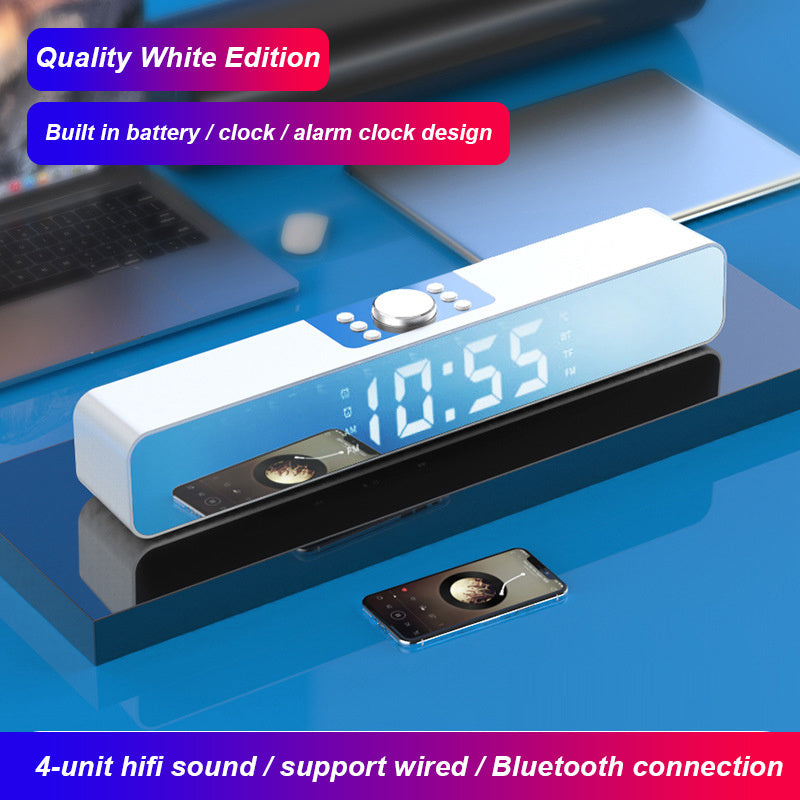 EchoMirror™ Bluetooth Clock Speaker – Wireless Radio & Audio System