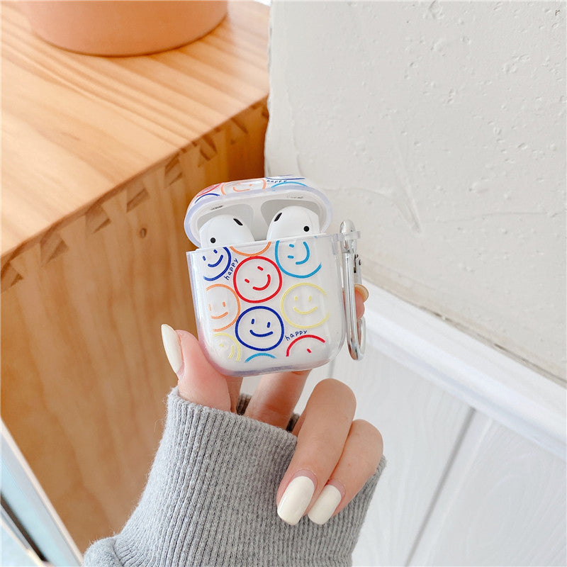 CheerShell Pro – Colorful Smile Face Full Cover Earphone Case for Apple AirPods