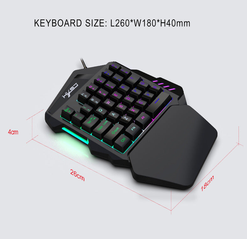 V100 SwiftStrike™ – One-Handed Mini Keyboard & Precision Mouse Combo