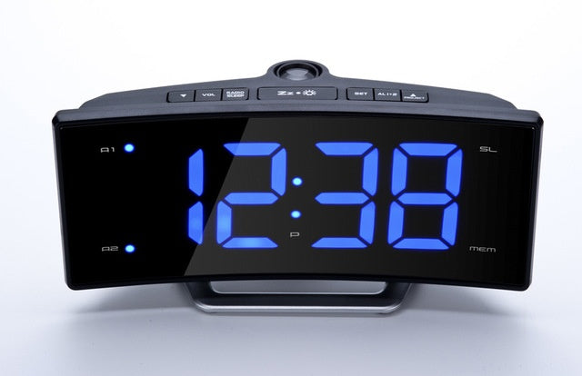 GlowWave Curve – Curved Screen Projection Alarm Clock