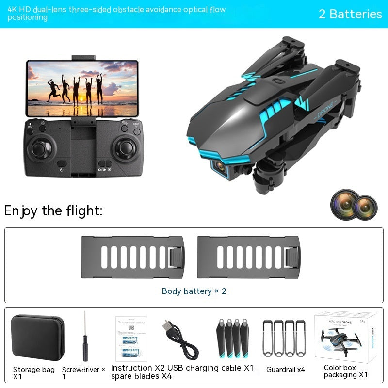 SkyMaster™ 4K UAV Aerial Photography Drone – Dual Camera, Optical Flow Positioning, Obstacle Avoidance & Fixed-Height Control