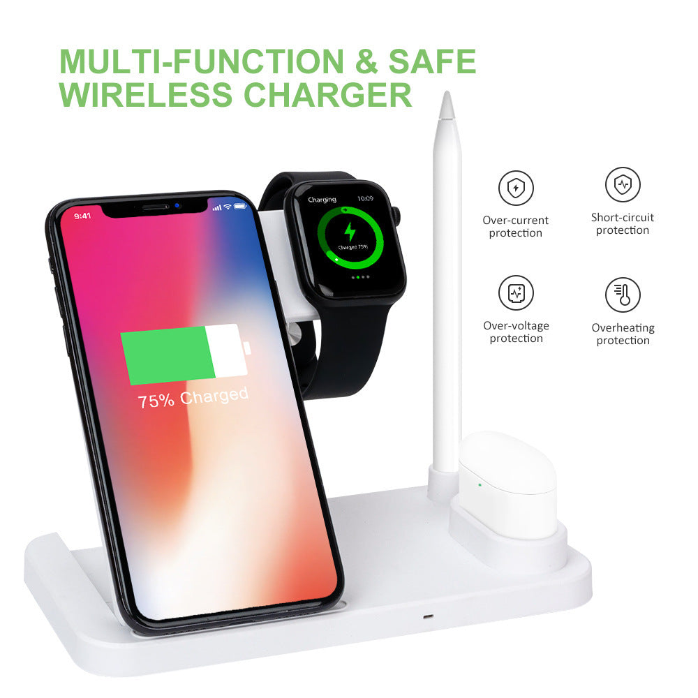 PowerHub 4X – Four-in-One Wireless Charger & Charging Station