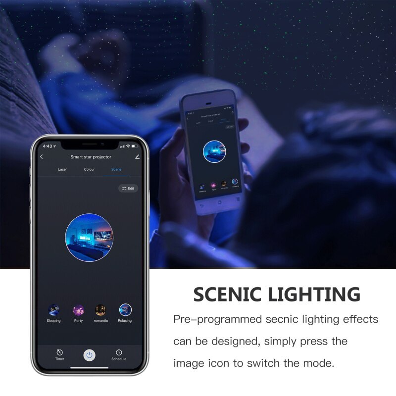 CelestiGlow™ Starry Sky Projector Lamp