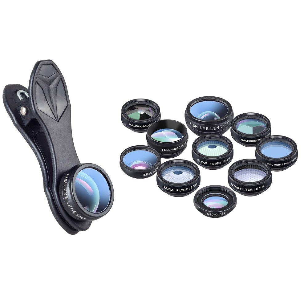 APEXEL 10-in-1 Universal Phone Lens Kit