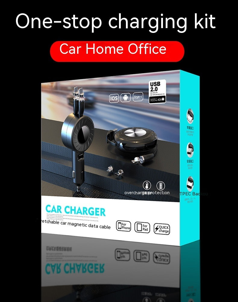 LuxeCharge Pro™ - The Ultimate 5A Telescopic Car Charger & Data Cable