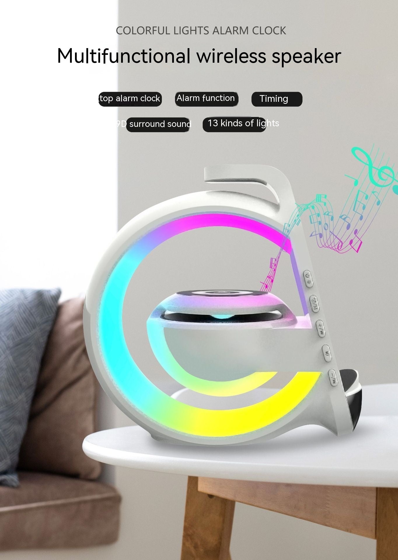 The Radiance Pro™: 6-in-1 Bluetooth Speaker & Wireless Charging Hub