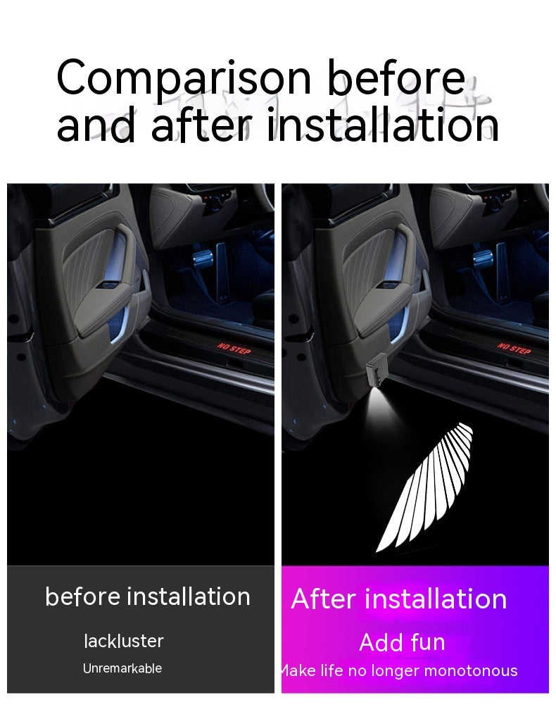 LumiRide Wireless Door Sill Projection Light