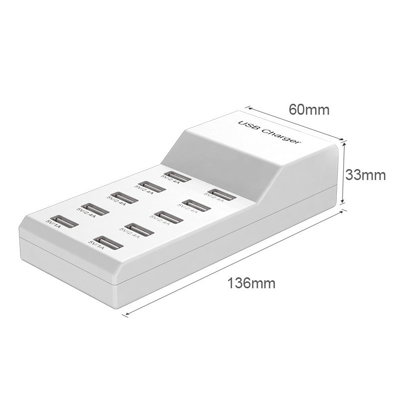 ChargeHub™ 5V 2A USB Multi-Port Mobile Phone Charger