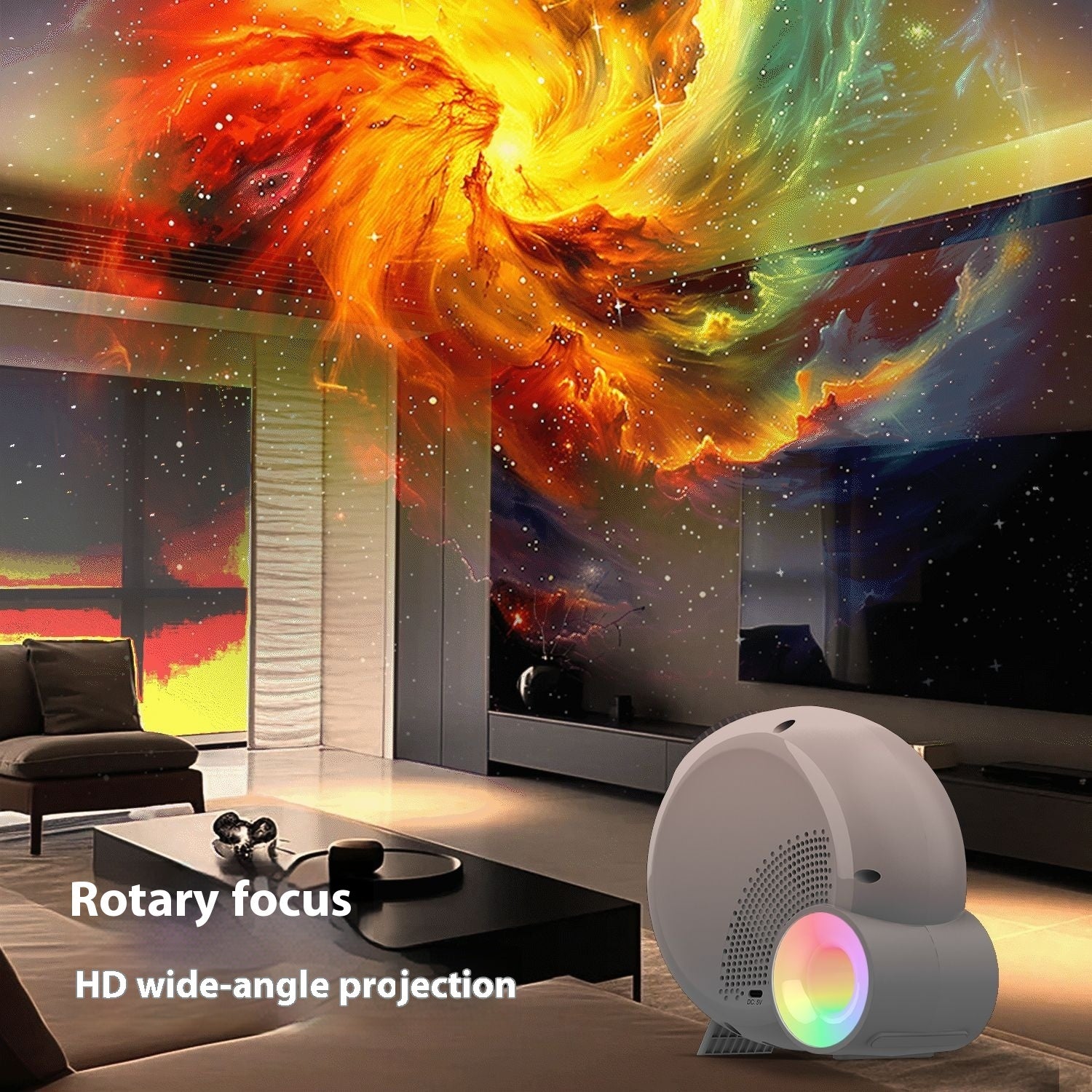 StellarGlow: Star Light Projector – Bedroom Focusing Atmosphere Projection Lamp