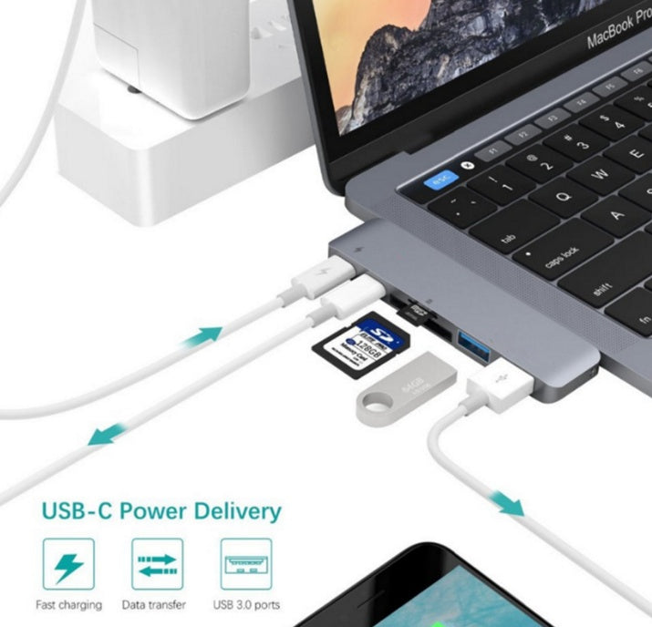The PowerLink USB-C Hub & Card Reader Adapter
