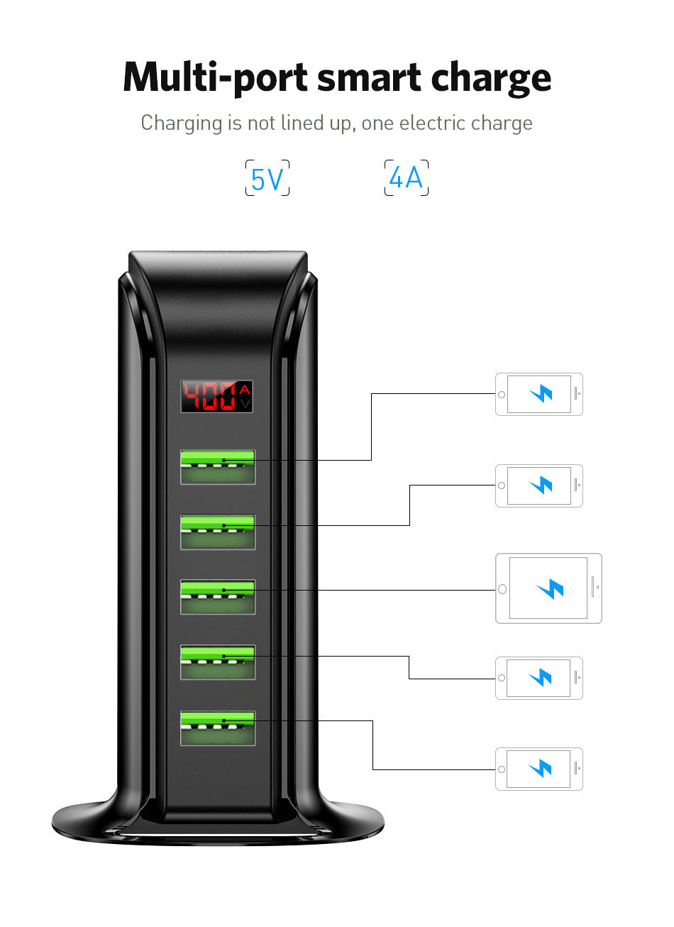 PowerHub 5X – USB Five-Port Smart Charger