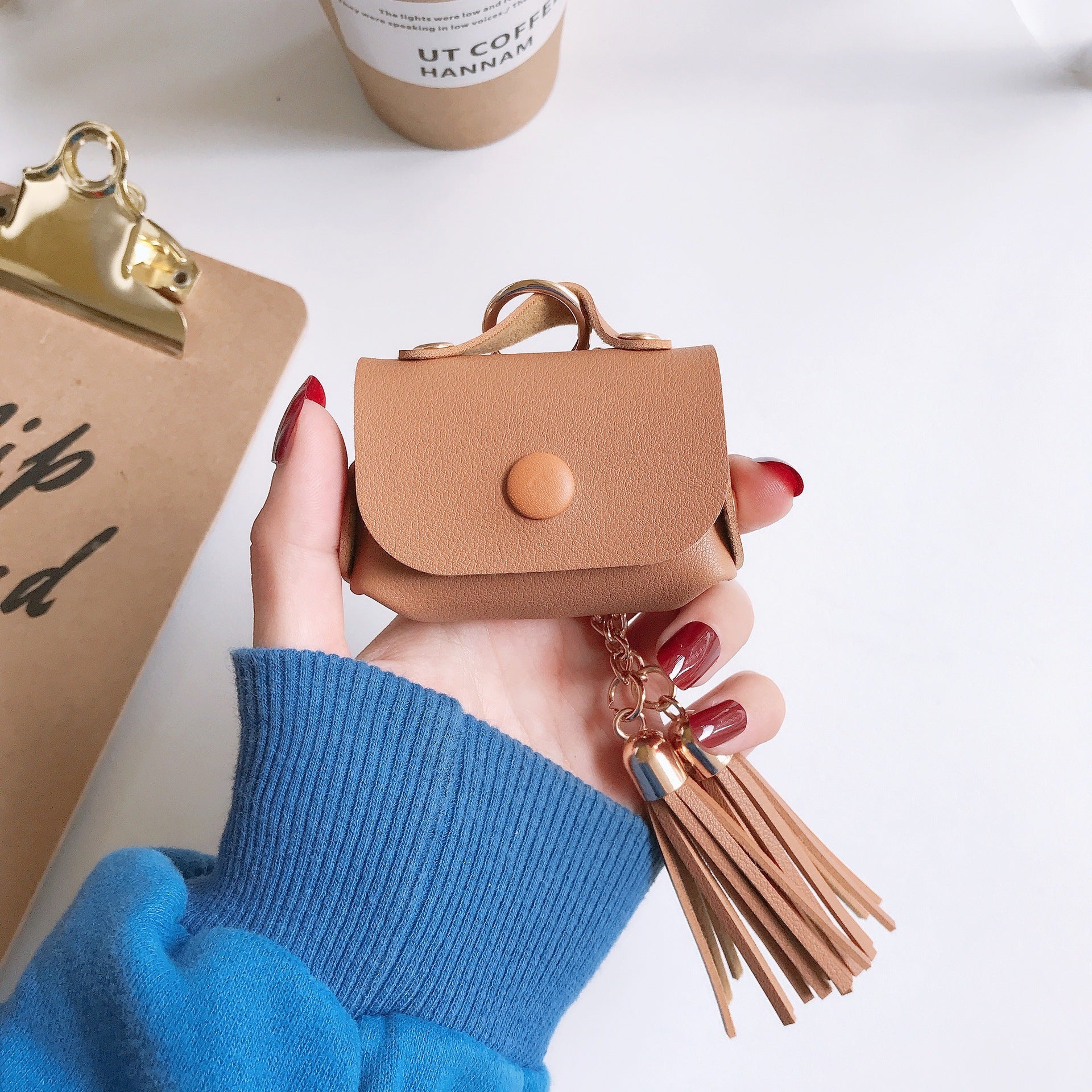 The "LuxTassel Pro" – Leather Tassel AirPods Pro Case (Apple