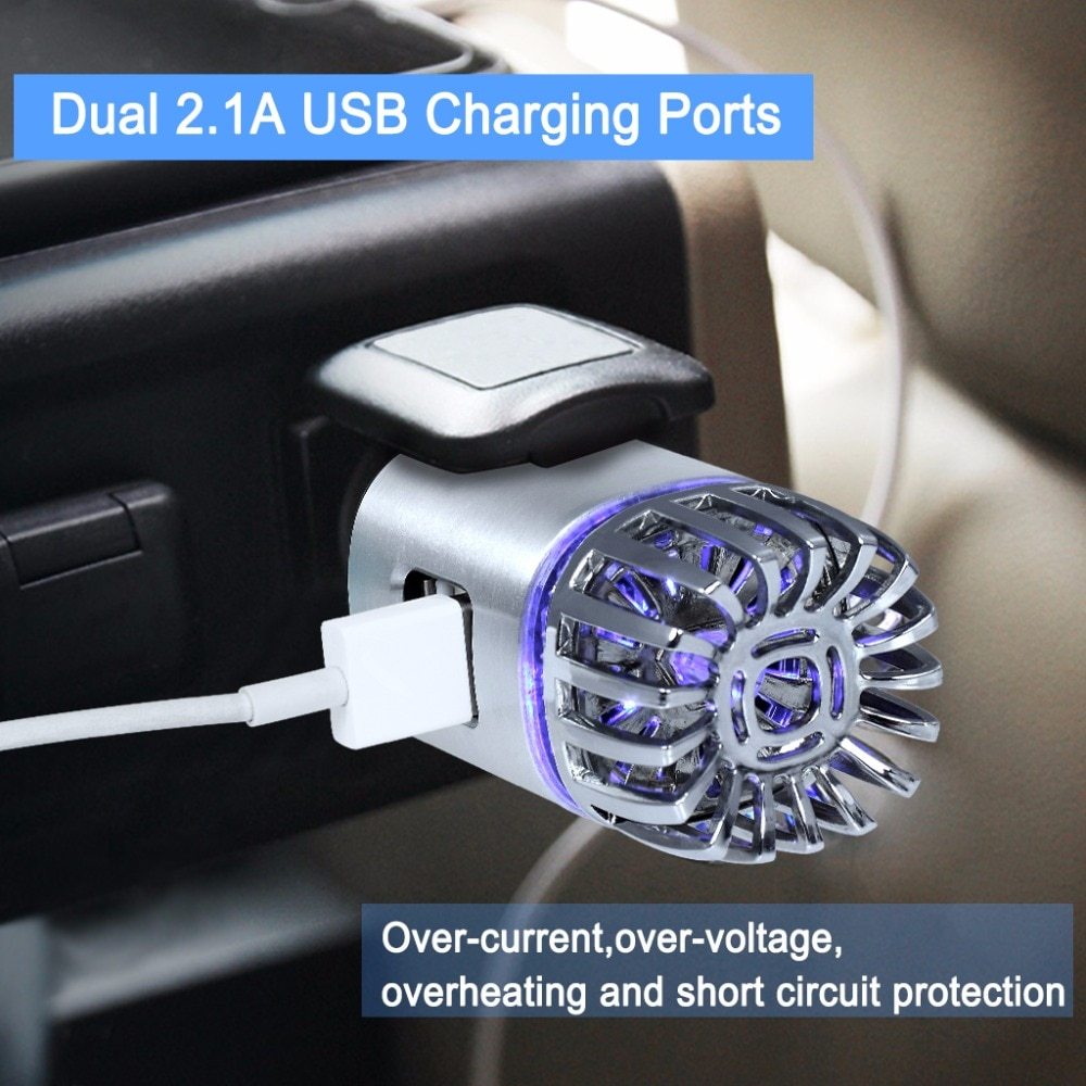 PureCharge Duo — 2-in-1 Car Charger & Air Purifier