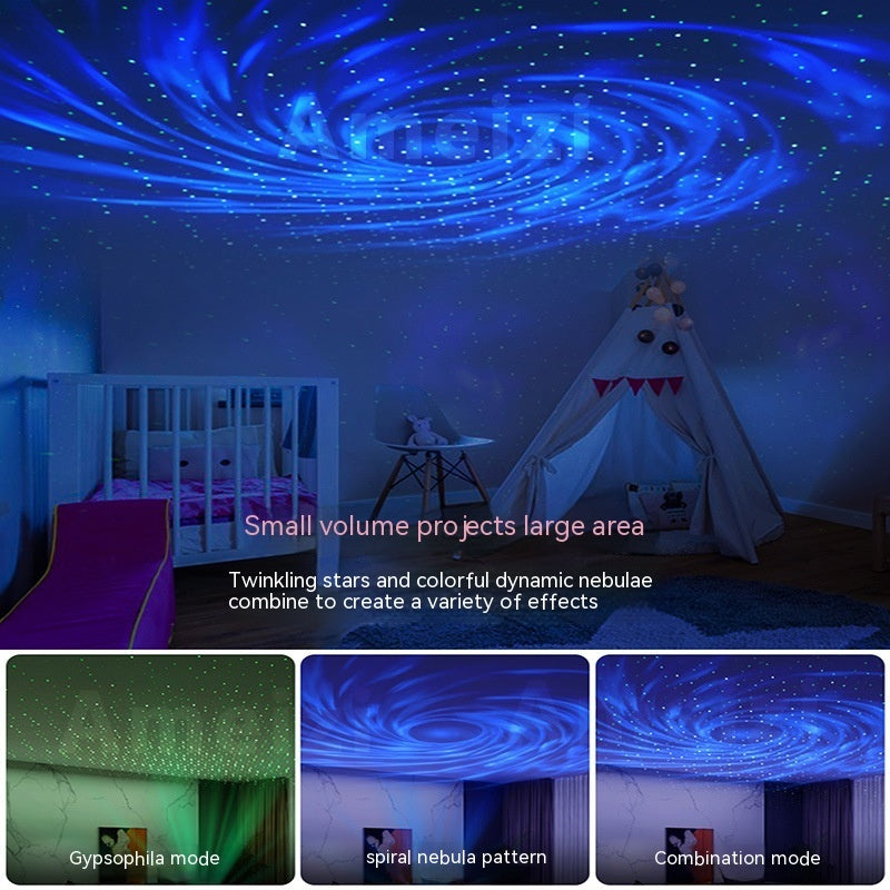 DreamScape Starry Sky Projector – Music-Activated Night Lamp for a Magical Atmosphere