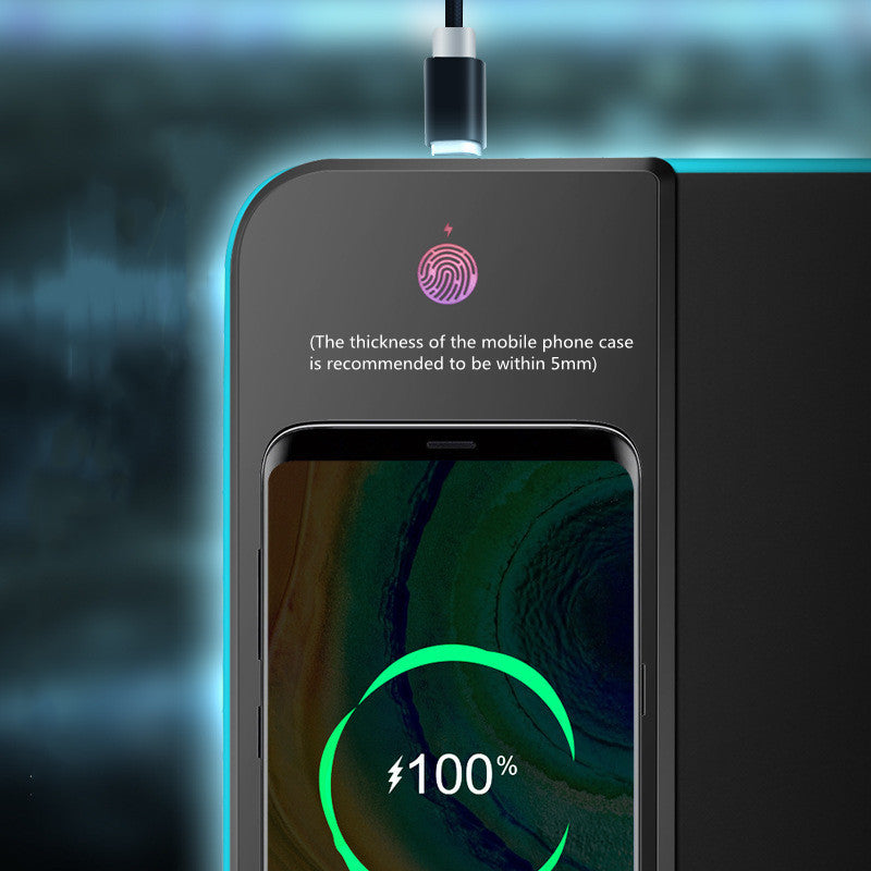 LumiCharge RGB Wireless Charging Mouse Pad – Illuminated, Fast-Charge Gaming Mat