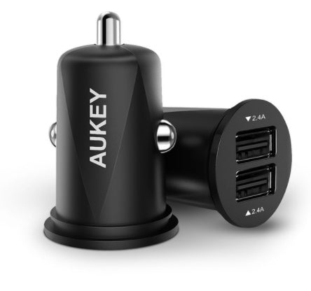Aukey DuoVolt Élan – Ultra-Compact Dual USB Car Charger
