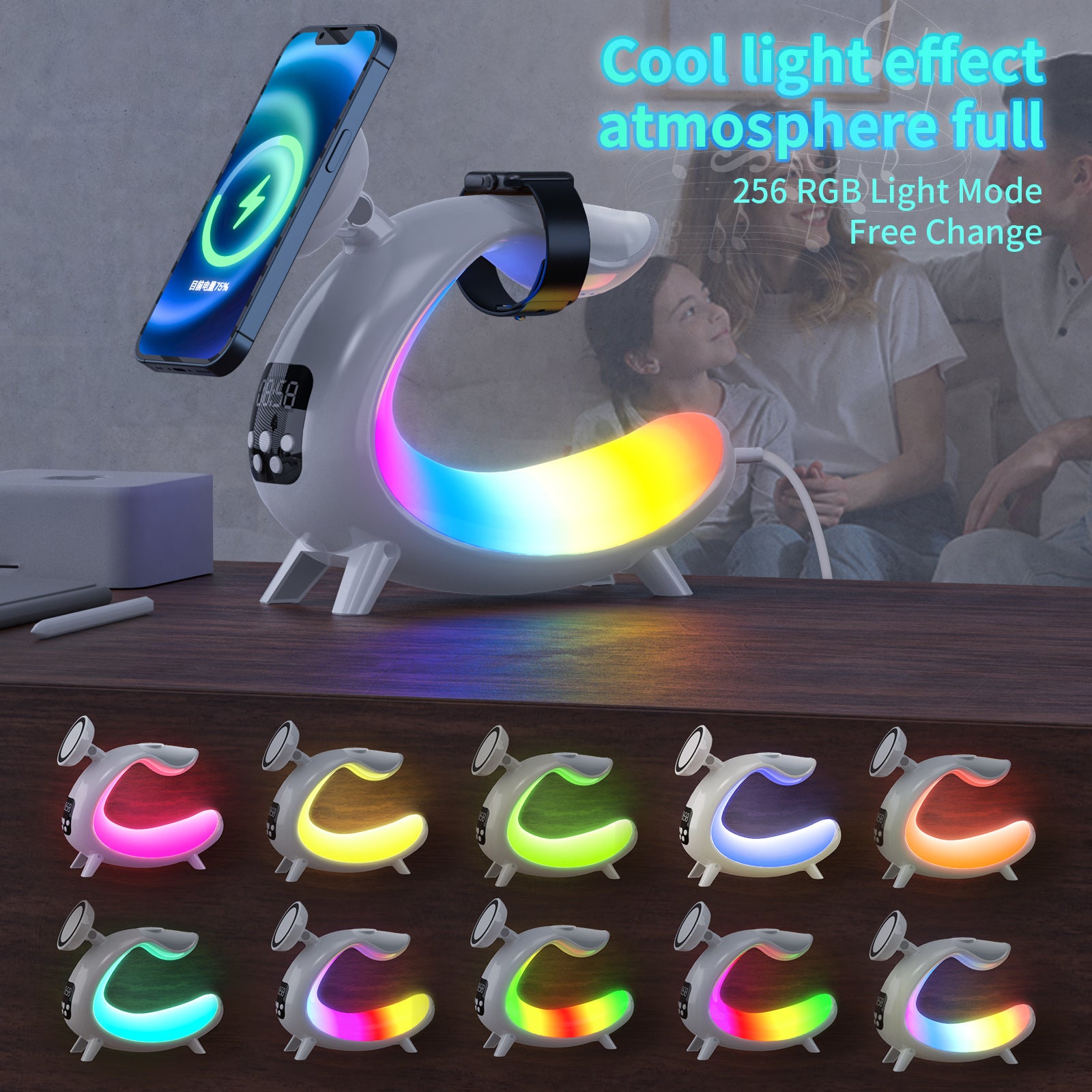 LumaCharge™: Multi-Function Wireless Charging Bedside Table Lamp