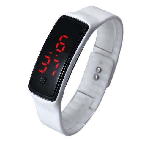 LED Bracelet Watch Thin Girl Men Sports Silicone Digital LED Wristwatches Women Watch Female Clock