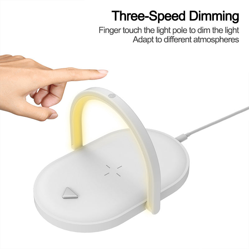 GlowStone™ 3-in-1 Wireless Charging Station & LED Night Lamp