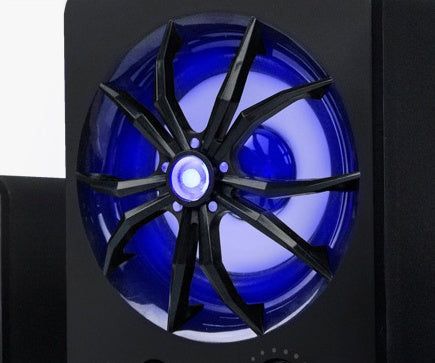 BassGlow™ 2.1 Multimedia Speaker System – Luminous Sound, Deep Bass, and Stunning Visuals
