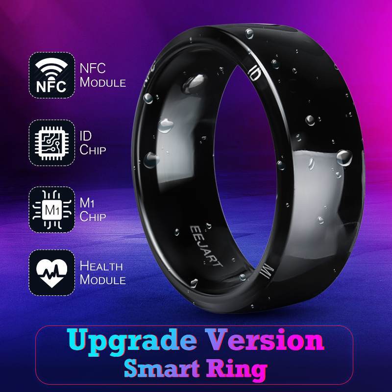 Smart Ring Wearable Device Multifunctional Black High-tech