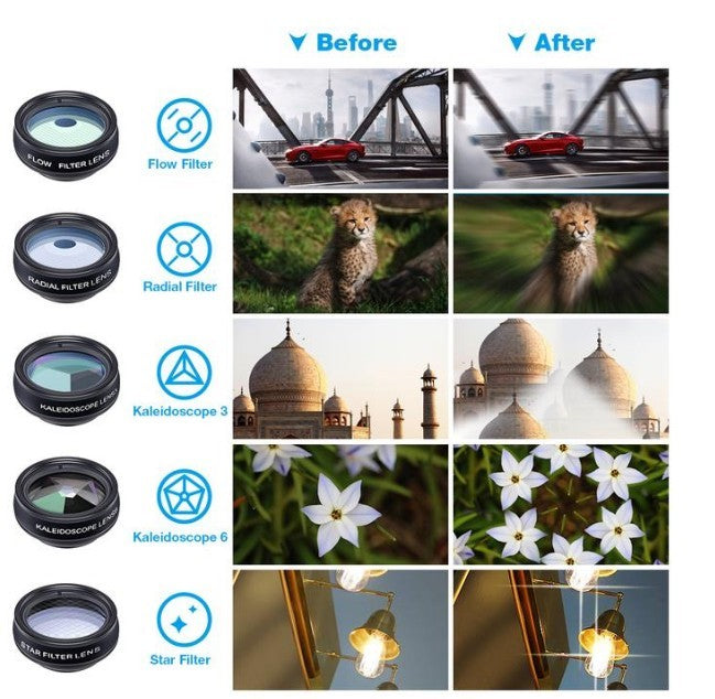 APEXEL 10-in-1 Universal Phone Lens Kit