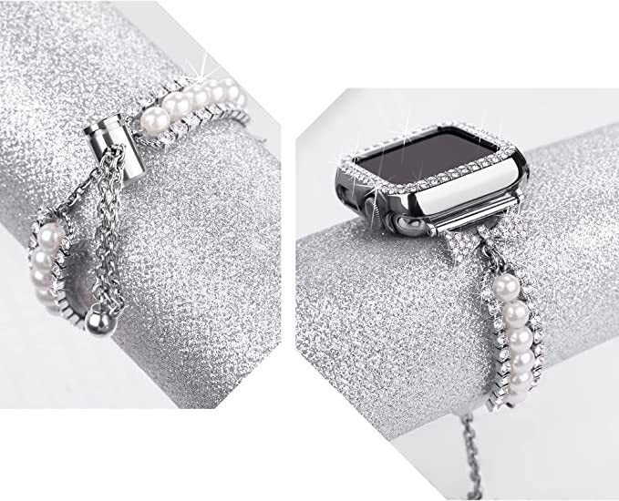 PearlCharm™ Smart Watch Pearl Bracelet – Elegant Smartwatch Band for the Stylish Tech Enthusiast