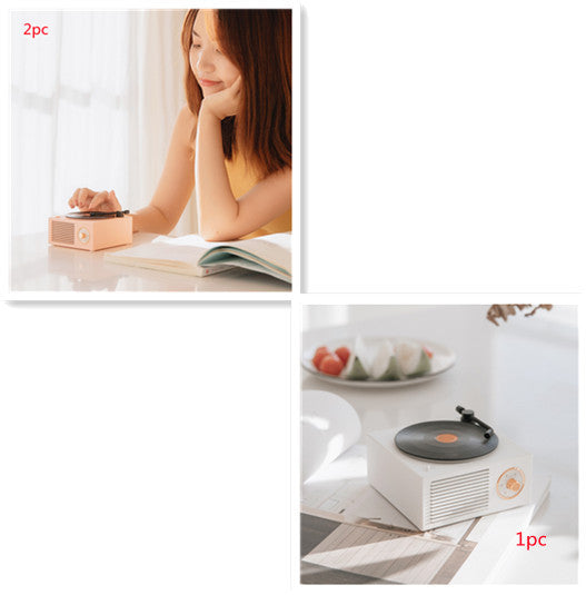 RetroSound Wireless Mini Phonograph – Bluetooth-Compatible Portable Speaker